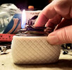 Ronson Milk Glass Lighter 03 Lit.jpg