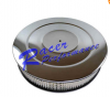 CHEVY FORD CHRYSLER 14 CHROME STEEL AIR CLEANER SET - FLAT BASE HOT RAT ROD.PNG