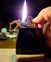 Ronson Pioneer Table Lighter 03 Lit.jpg