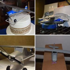 Cessna 140 Model Airplane Cake Topper