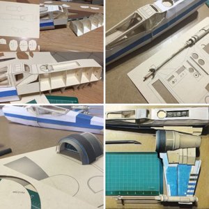 Resistance X-Wing T-70 1:24 Paper Model
