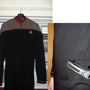 Star Trek: Nemesis / DS9 Command Jumpsuit made from wool gaberdine.