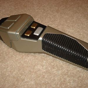 Star Trek: Voyager Cobra Phaser. This one has a sharper look to it than the one used in TNG. The colour scheme is slightly different too.