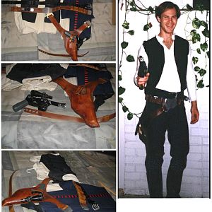 Han Solo - Total scracth build- the leather gunbelt belt was the best part... Blaster was very very quick & dirty- mostly wood.