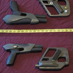 Original 01 - Pair of scratch built, wooden pistols.