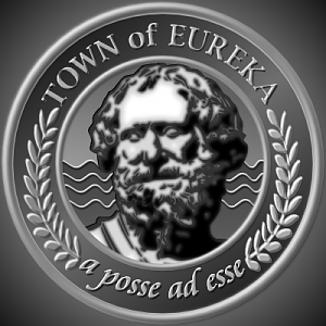 The town of Eureka seal from Syfy.