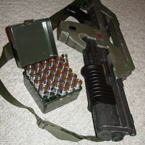 PR with box of grenades