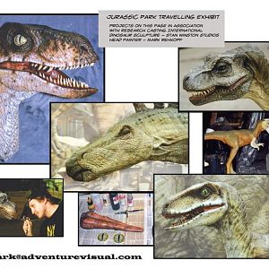 Jurassic Park Exhibit - I painted over 30 dinosaurs for the travelling exhibit back in 1997. Alot of work but it was truly cool working from the origi