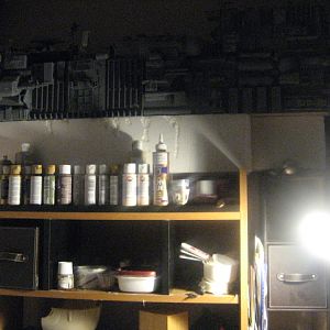 "Some" of my airbrush and acrylic paints & glues etc..