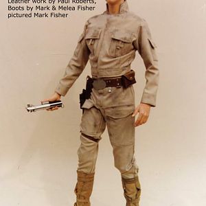 Luke Bespin costume by Alan Stacy 1983. Mark Fisher pictured. Leather work and belt by Paul Roberts (pauleysolo).