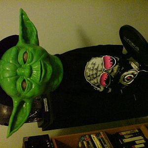 Platsil gel 10 Yoda with preliminary fibreglass underskull