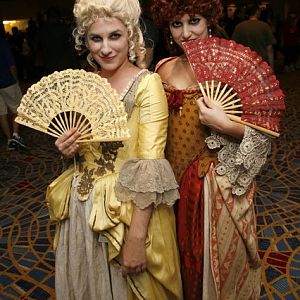 Scarlett & Giselle from "Pirates of the Caribbean", tearing up Dragon*Con '09. Both costumes made by me.