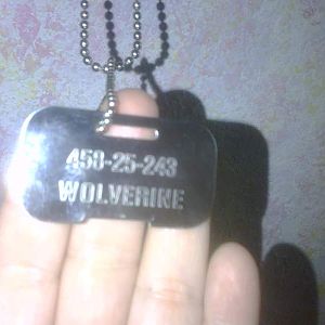 Wolverine dog tags (front)