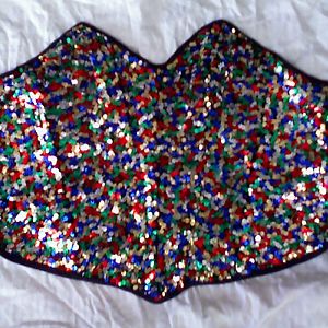 Columbia Replica sequined top with fabricated material from Larry V.