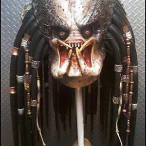 My mask after I added the quills,dreads and beads.