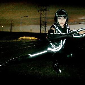 My Tron Legacy - Quorra - constructed by me made for DragonCon 2010. 

photo taken in Downtown Los Angeles by Violet.