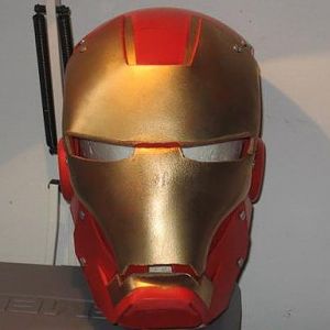 a Iron Man helmet I made out of Ex-cel (high grad PVC thermoplastic) about 2005 years ago .