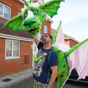 reluctant dragon puppet