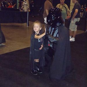 Making friends with "little Vader"