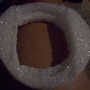 get the big circle foam, cut it into 3 layers