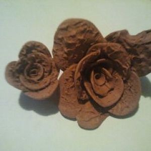 These are burned roses i sculpted for a Redd Heart dress based off of the looking glass wars