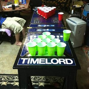 worlds first doctor who beer pong table