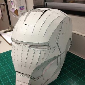 Helmet 2 paper complete......

Too small.  Messed up the scaling