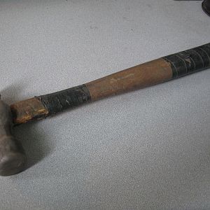 Prop Hammer 2 - Platsil Gel 10 cast hammer head w/ real handle.