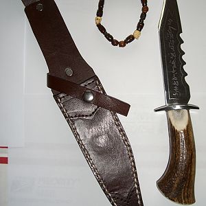 Replica Ruby Knife with sheath (version 3 by hydin), and Dean's skull bracelet (by swissmom8873).