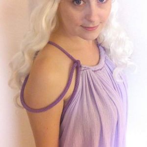 Daenerys's lavender "King's Landing Maxi Dress", DragonCon 2012. Photo by netrogue.