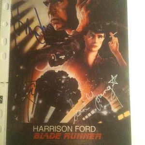 Harrison Ford & Sean Young - Yes I know its not RedDwarf but its my favourite bought from reputable Autograph house with COA