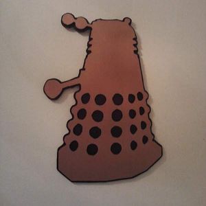 Dalek wall sign - built out of MDF (scroll saw not CNC)
