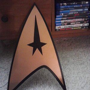 Star Trek wall sign made out of MDF (scroll saw not CNC)