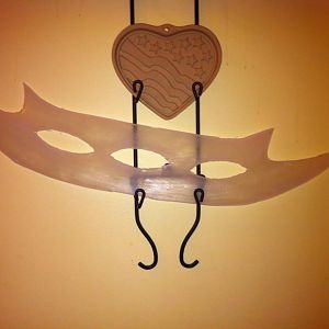 Bat'leth cut out from Lexan plastic -
