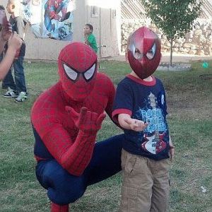 spiderman and the birthday boy