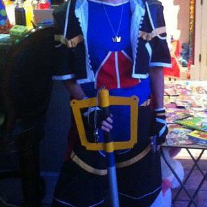 Sora from Kingdom Hearts. This was bought online, but I made the shoes. Fun costume to wear.