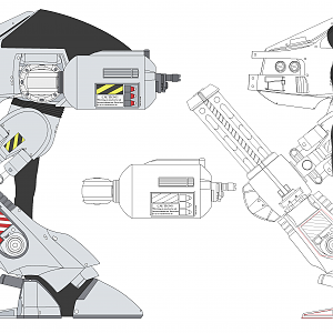 ED-209 scaled cross section for costume/statue