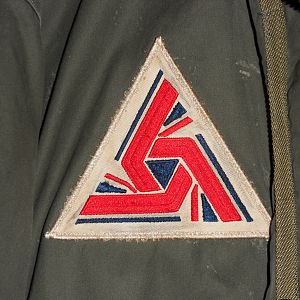 Triangular UK flag patch