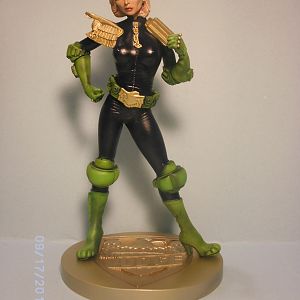 Judge Anderson ala Halcyon

A sizeable vinyl kit of the curvy PSI cop. I bought two kits at a substantial discount. Many repaints; I hadn't quite ma