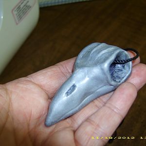 bird skull replica Bellatrix Lestrange polymer clay