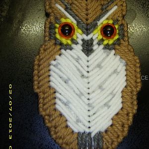 owl magnet plastic canvas