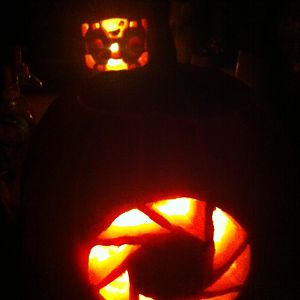 Companion cube pumpkin