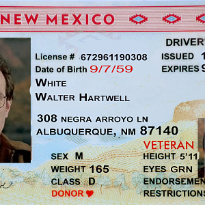 Walter White's Driver's License