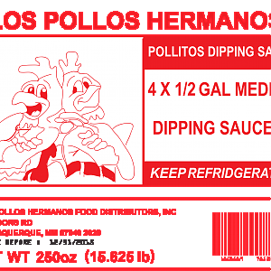 Los Pollos Hermanos dipping sauce label