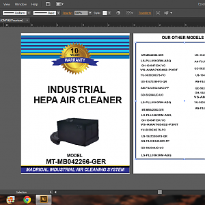 Industrial HEPA air cleaner front and back cover