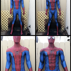 Spidey Suit, before and after Airbrushing by El Fett