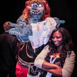 Ganon with fan at SGC.
