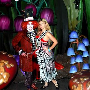 Um and Hatter in the Fairy Grotto of Disneyland
