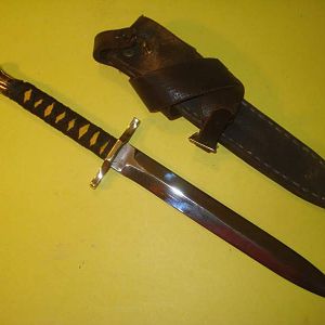 Custom PUNISHER dagger, made for Nate in Orlando.