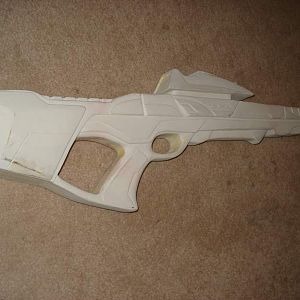 Non Functioning Star Trek: First Contact Phaser Rifle. I am unsure if this design with the squared end was in any of the TV series.